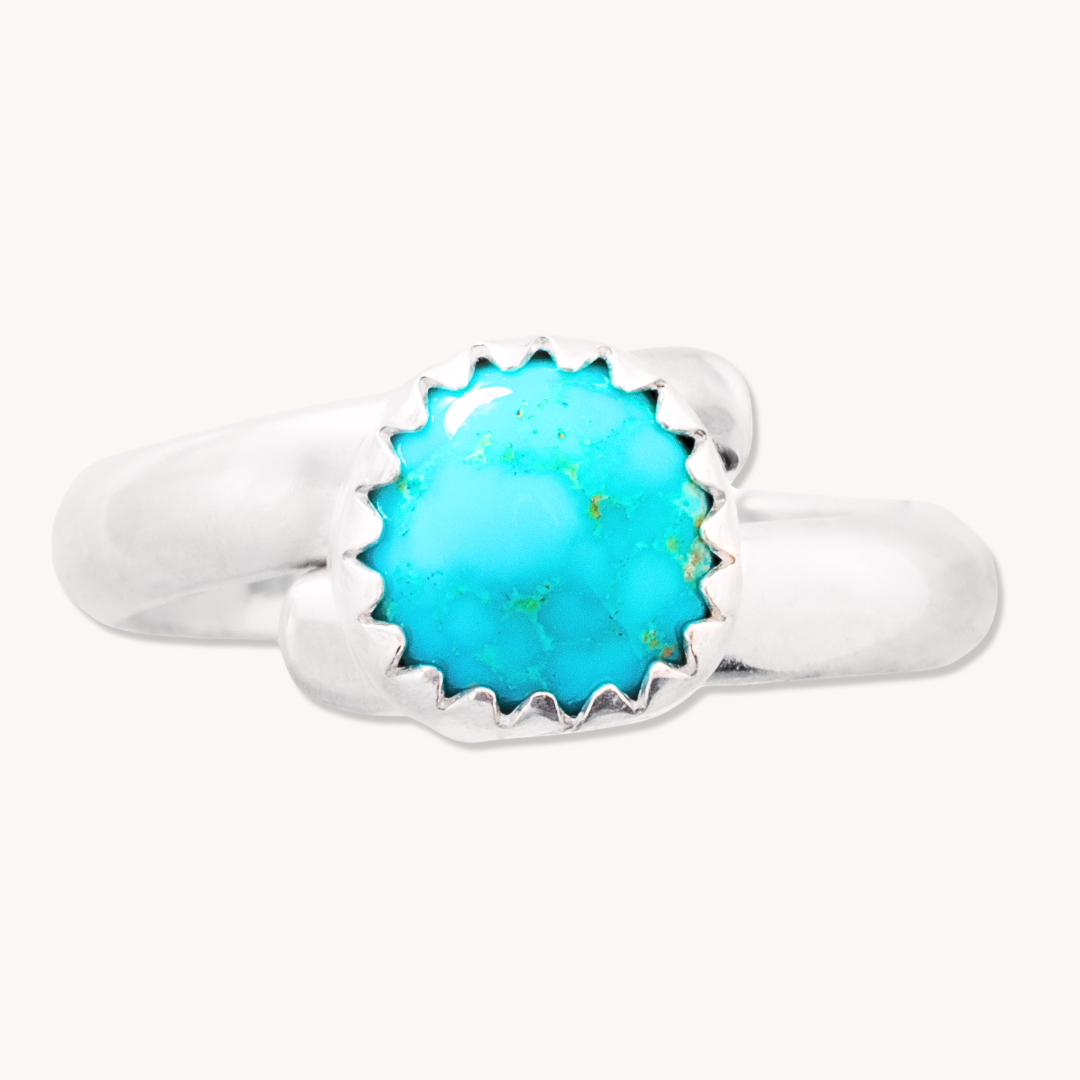 Simple Adjustable Turquoise Rings