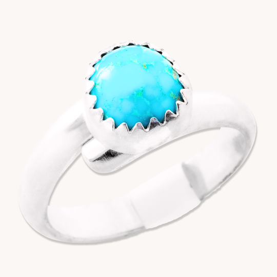 Simple Adjustable Turquoise Rings
