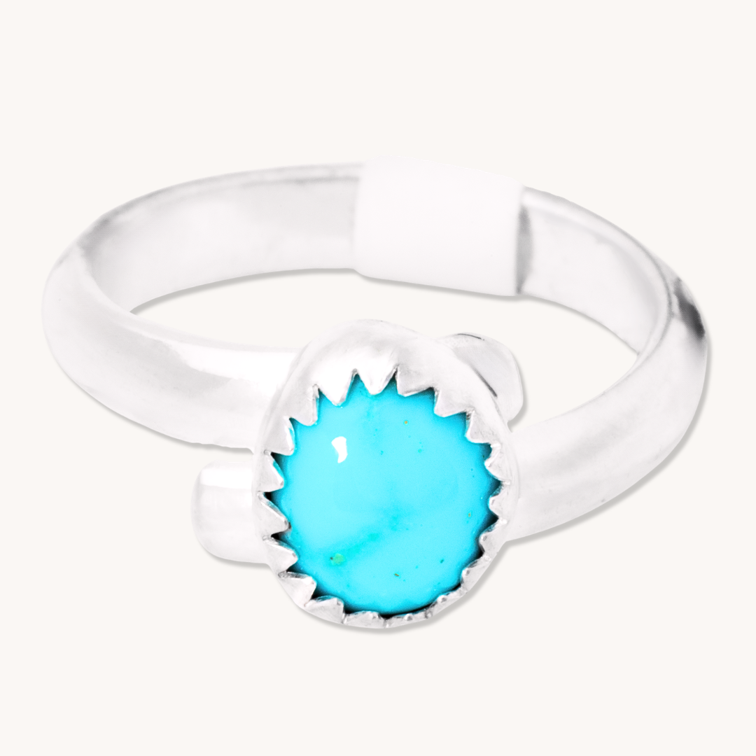 Simple Adjustable Turquoise Rings