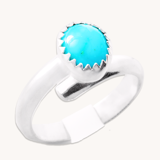 Simple Adjustable Turquoise Rings