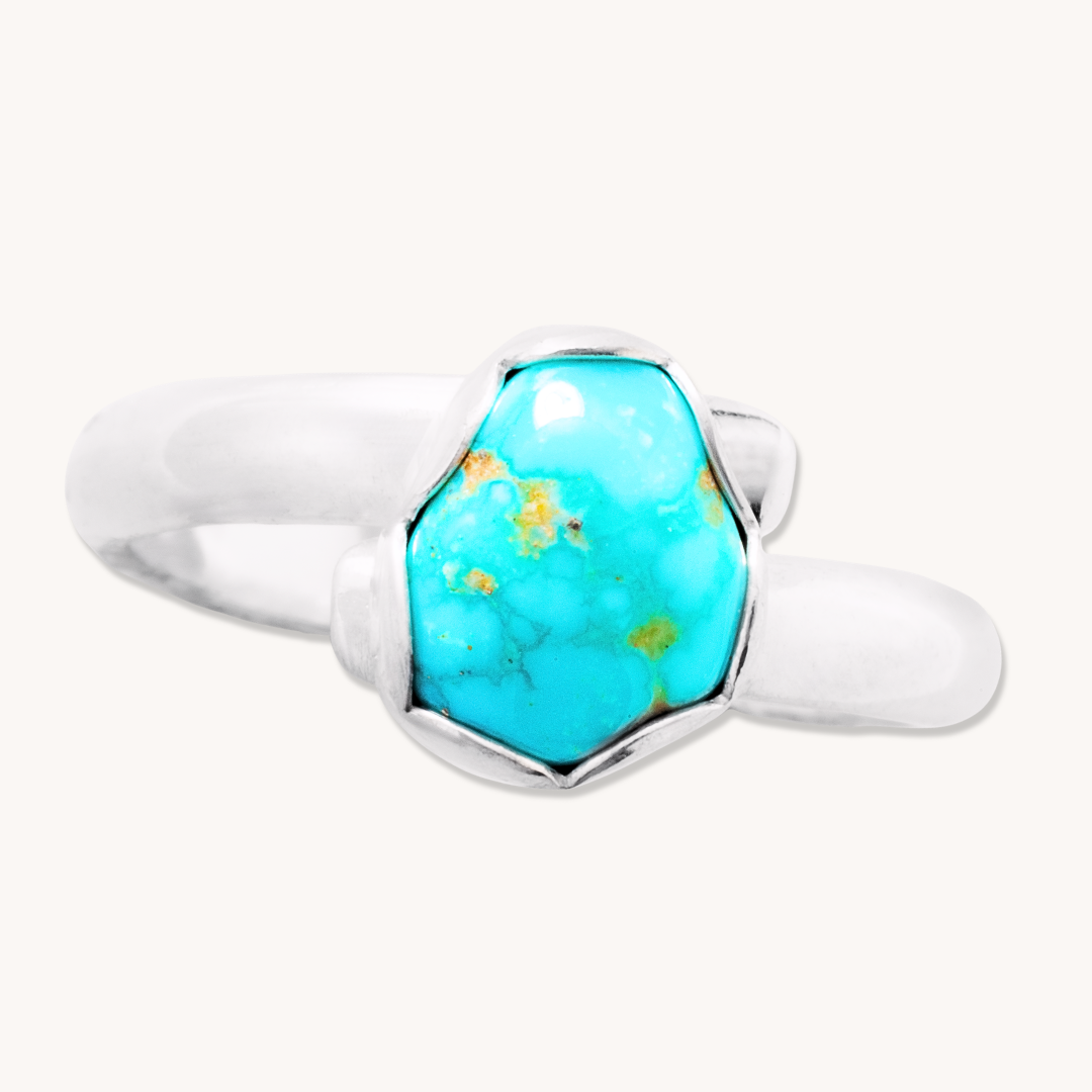 Simple Adjustable Turquoise Rings