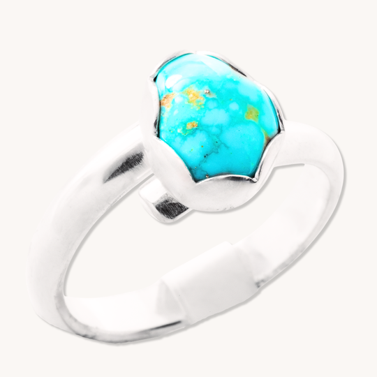 Simple Adjustable Turquoise Rings