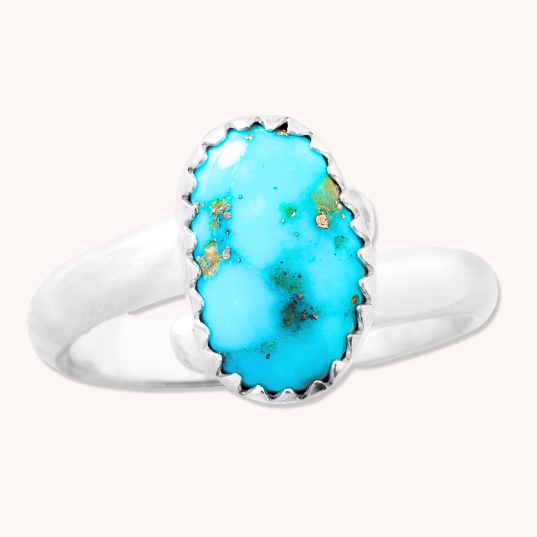 Simple Adjustable Turquoise Rings