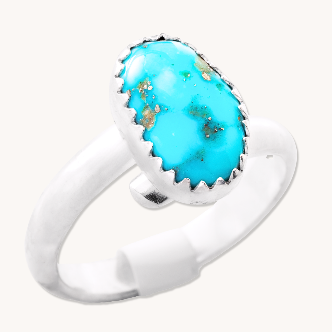 Simple Adjustable Turquoise Rings