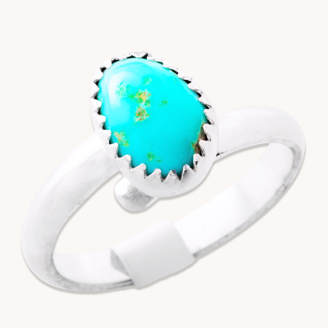 Simple Adjustable Turquoise Rings