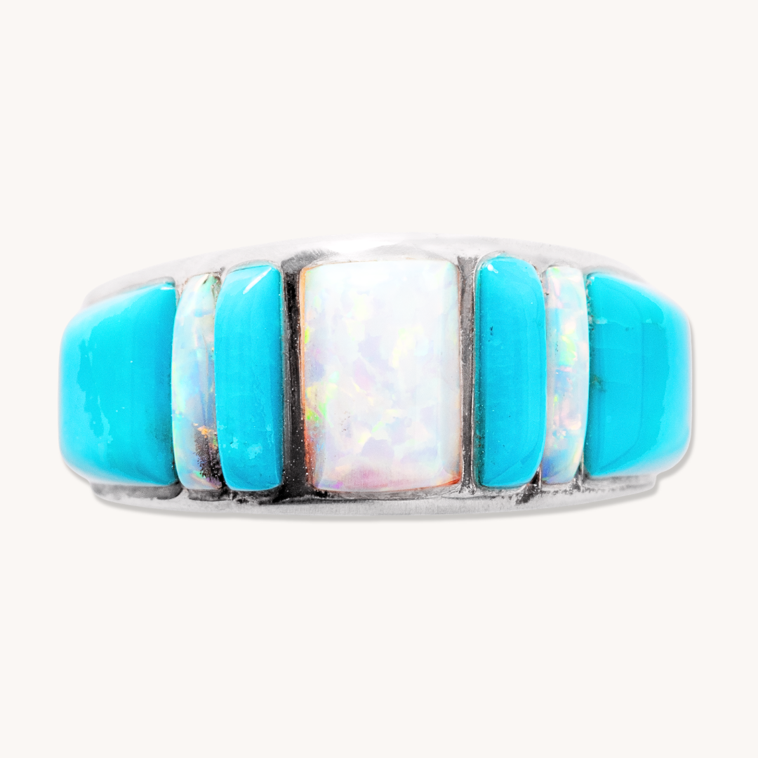 Turquoise & Opal Inlay Ring
