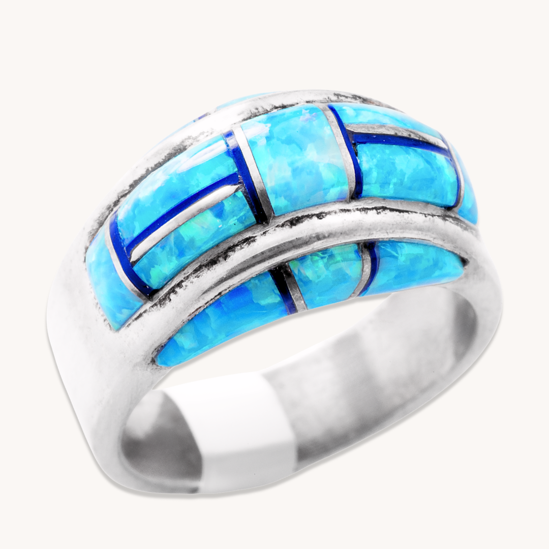 Opal Inlay Rings