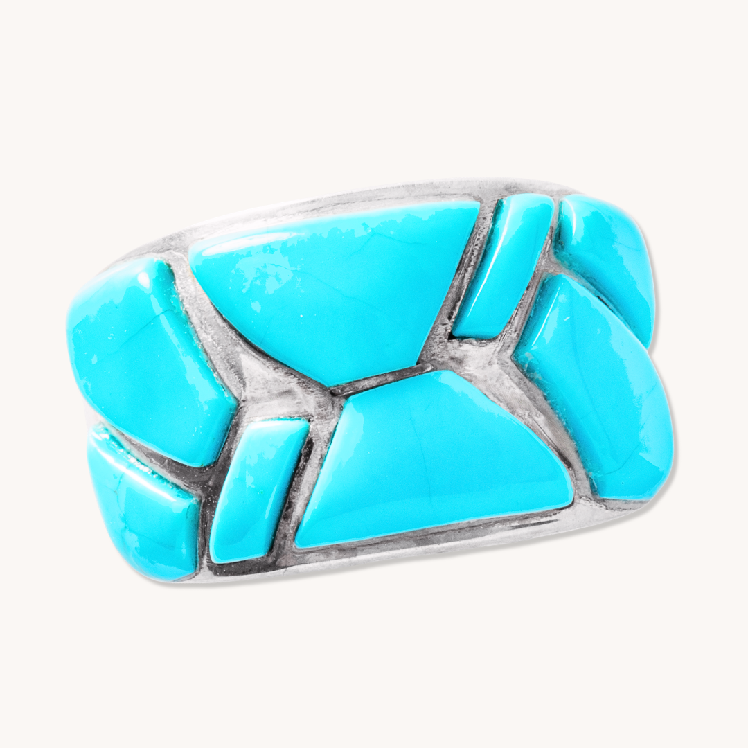 Turquoise Channel Inlay Ring