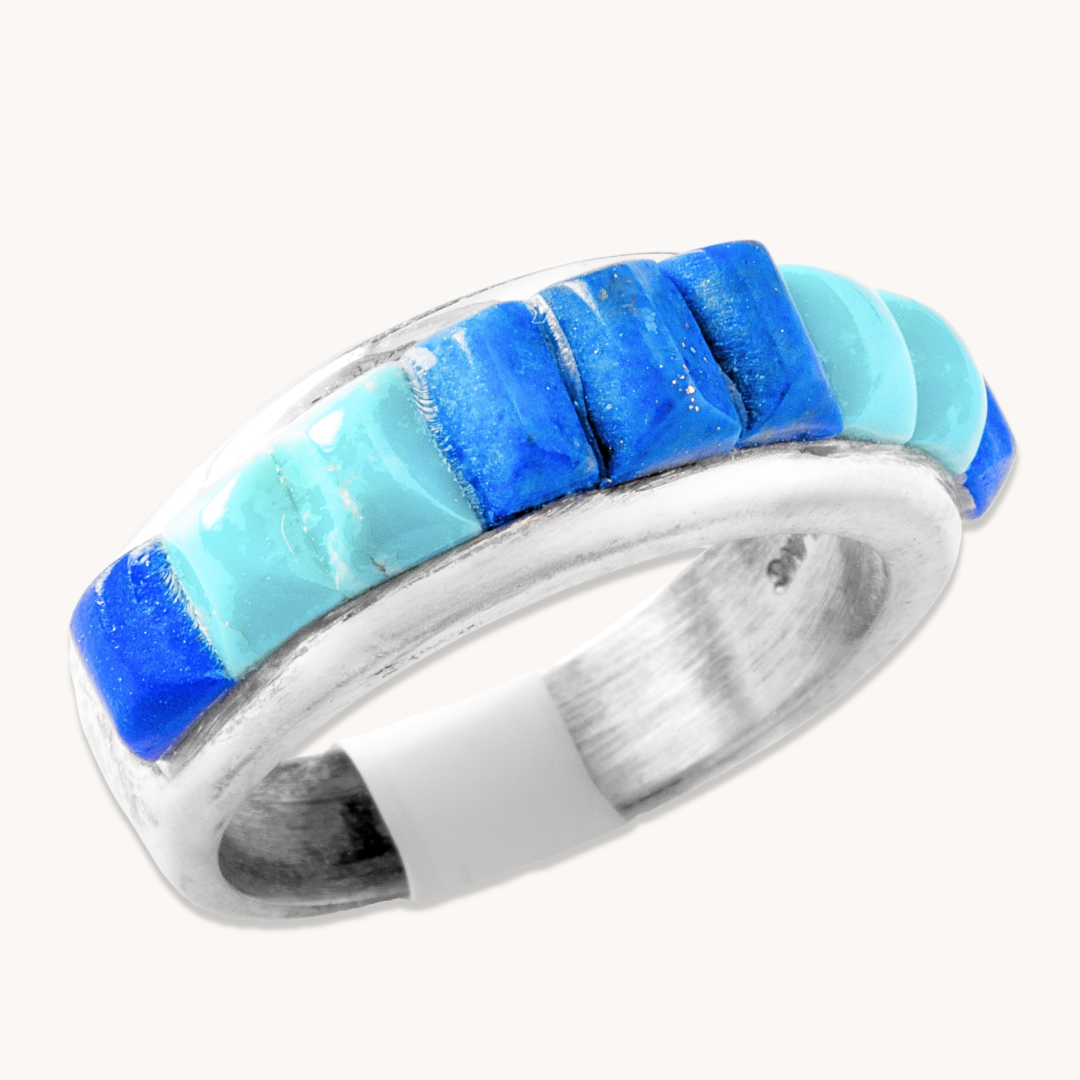 Lapis & Turquoise Inlay Ring