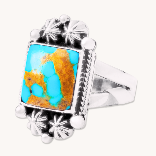 Square Turquoise Rings