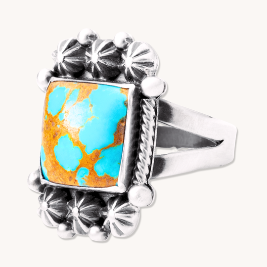 Square Turquoise Rings