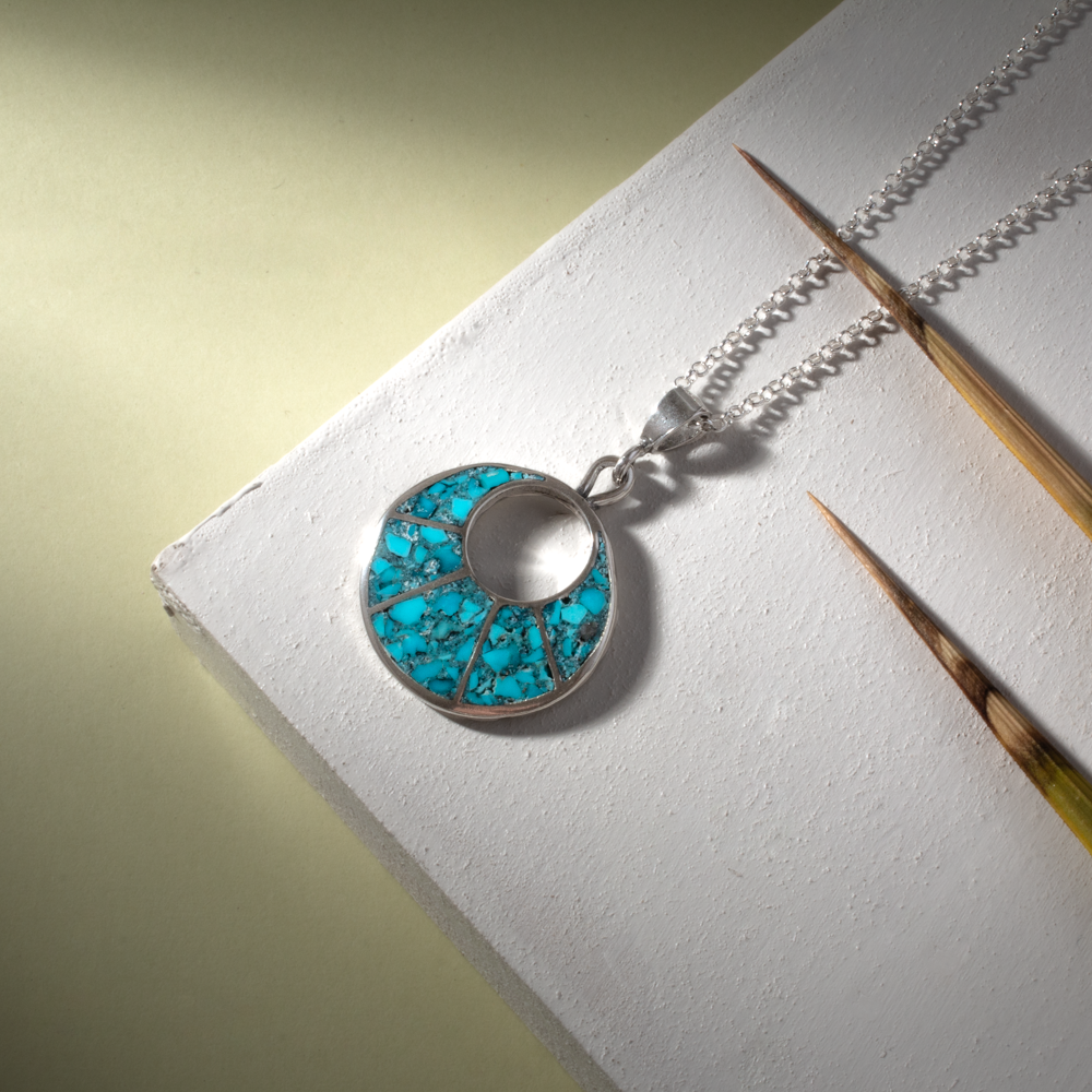 Radiante: Lunar Eclipse Turquoise Pendant