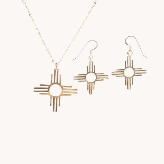 Minimalist Gold Zia Jewelry Set by TSkies