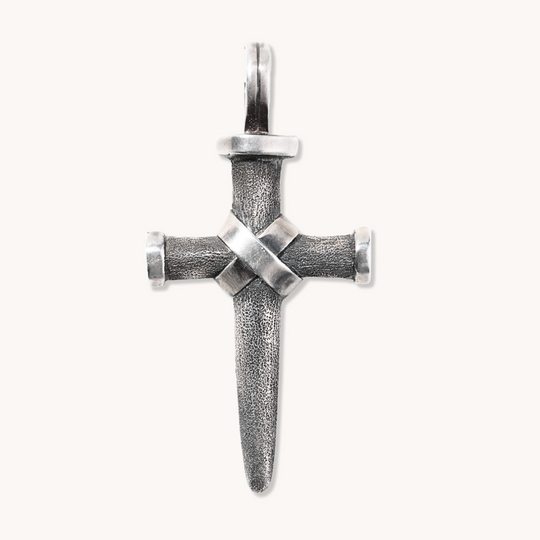 Cast Sterling Silver Cross Pendant
