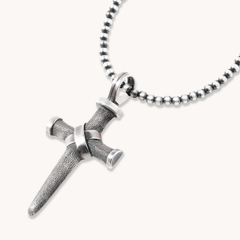 Cast Sterling Silver Cross Pendant