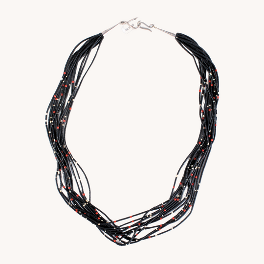 Jet Heishi 12-Strand Necklace