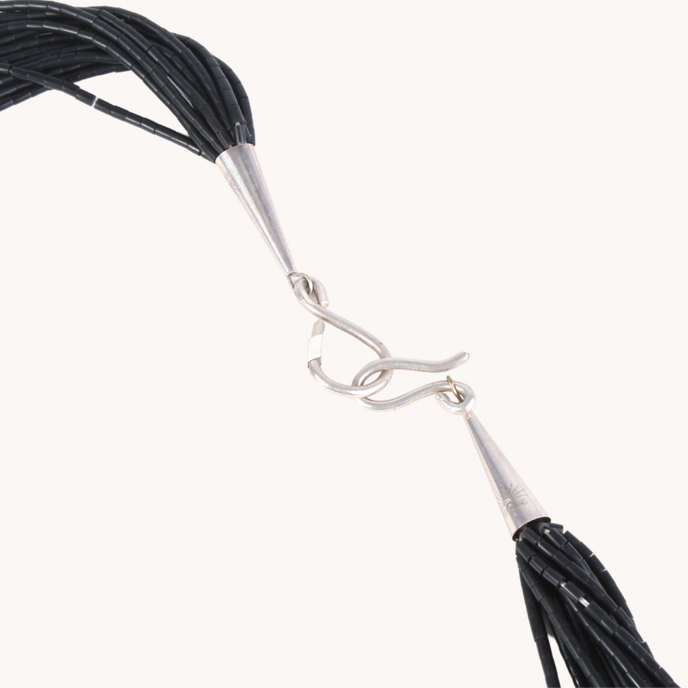 Jet Heishi 12-Strand Necklace
