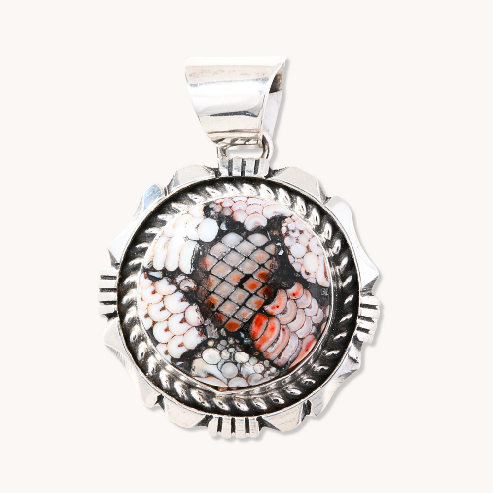 Fossilized Fish Scale Pendants