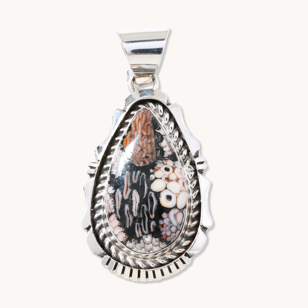 Fossilized Fish Scale Pendants