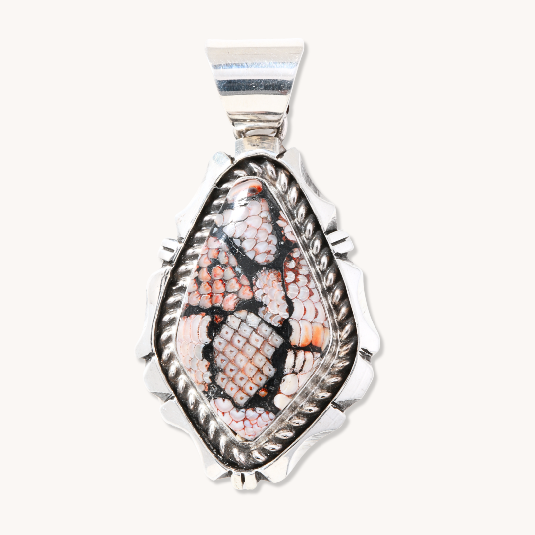 Fossilized Fish Scale Pendants