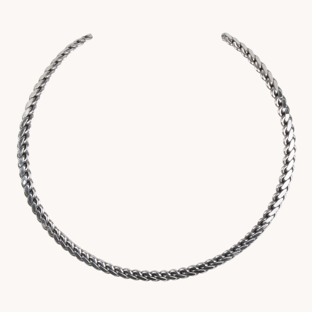 Tahe Silver Braid Omega Bar
