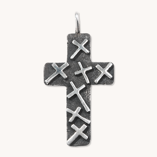 Sandcast Cross Pendant