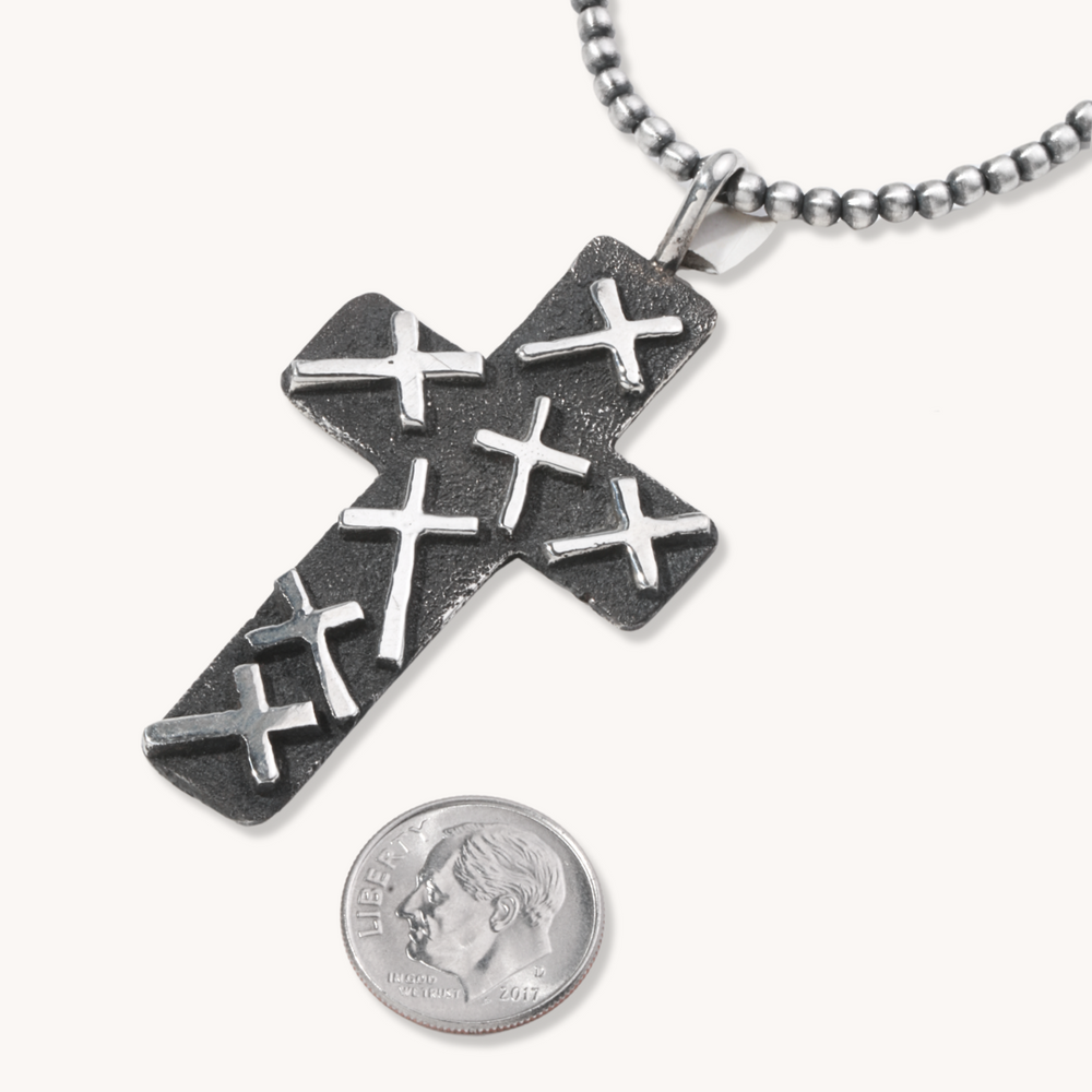 Sandcast Cross Pendant