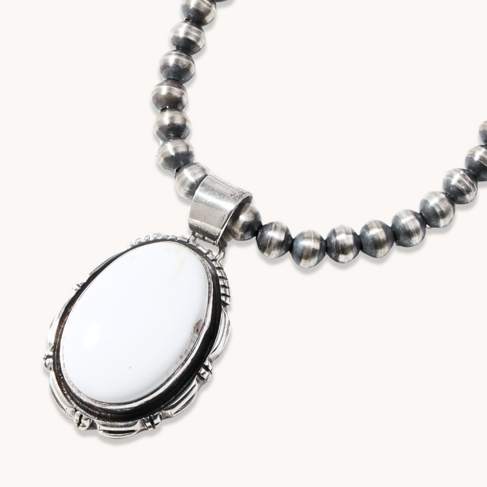 Calcite Pendant with Saw-Work Border