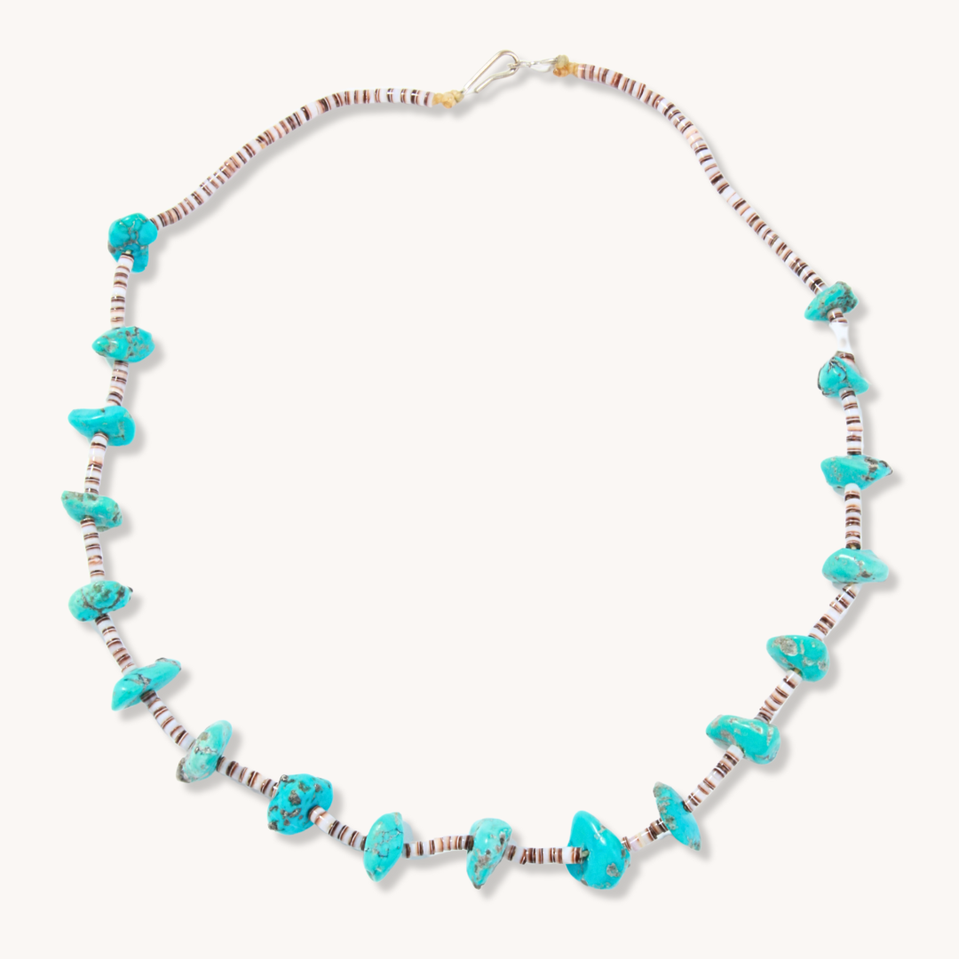 Turquoise Nugget and Classic Heishe Necklaces