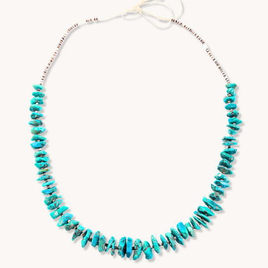 Turquoise Nugget & Heishe Beads Necklace