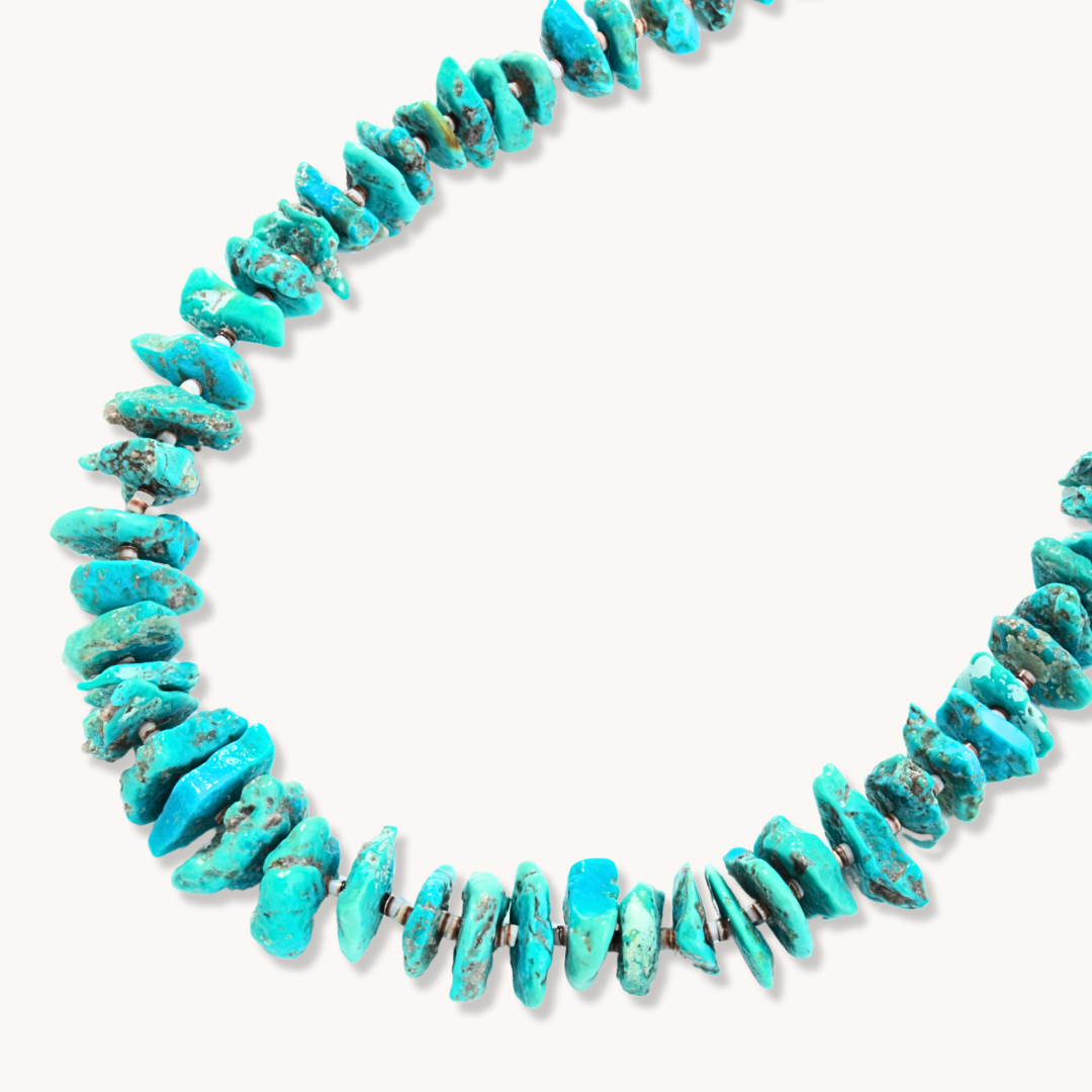 Turquoise Nugget & Heishe Beads Necklace