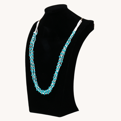 5-Strand Turquoise and Shell Beads Necklace
