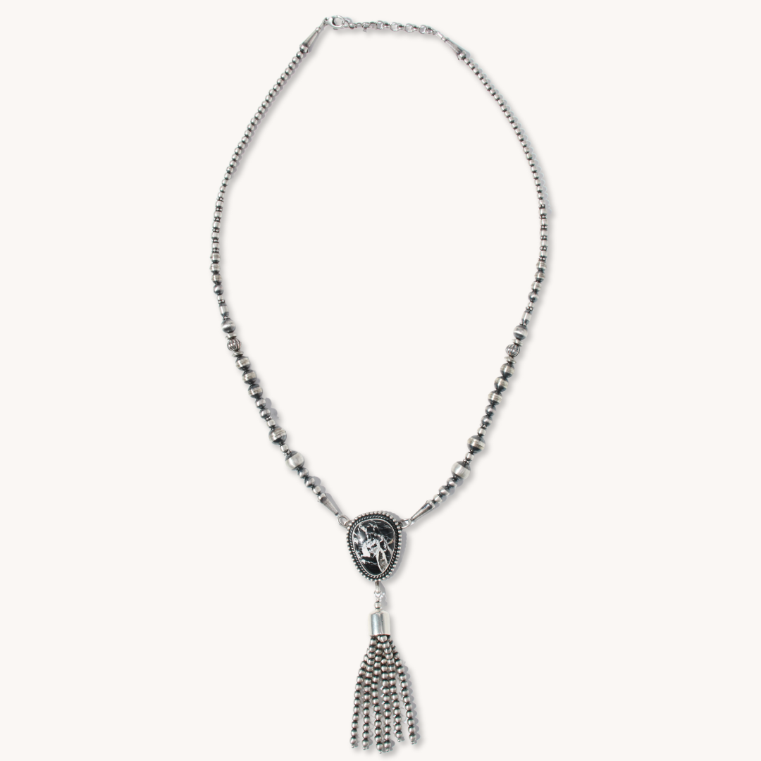 Navajo Pearl & White Buffalo Necklace