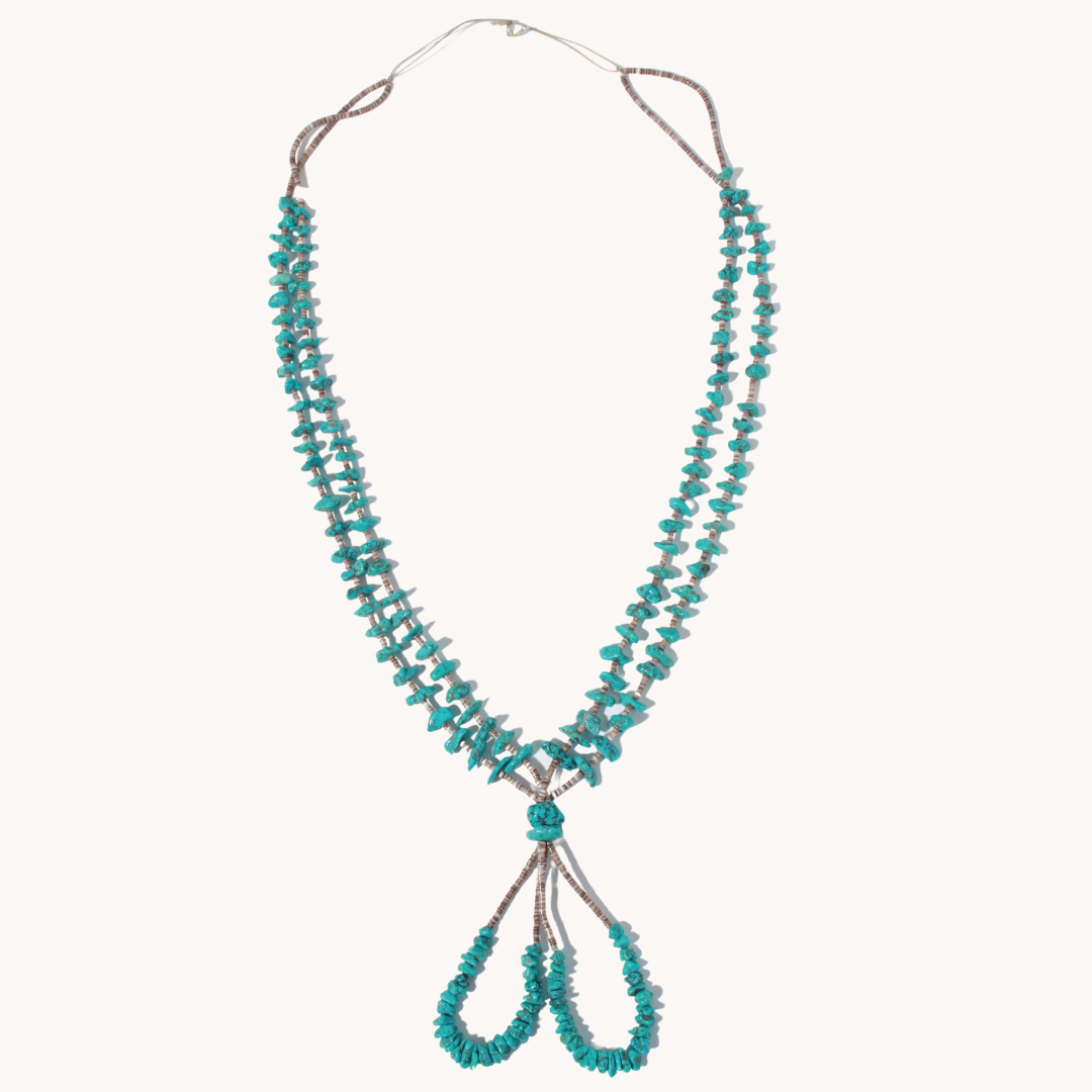 Turquoise Beads Necklace with Jacla