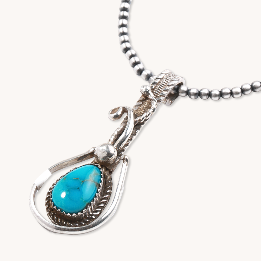 Turquoise Filigree Pendant