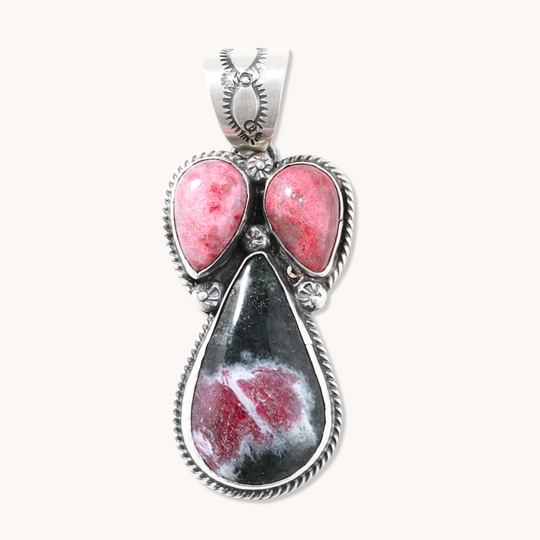 3-Stone Ruby Zoisite Pendant