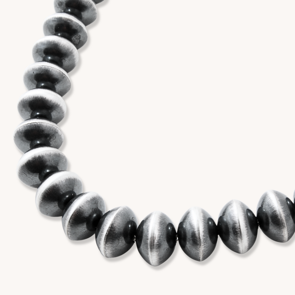 Handmade Navajo Pearls Necklace (3/8" Beads)