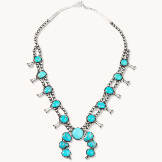 Turquoise Squash Blossom Necklace