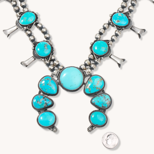 Turquoise Squash Blossom Necklace