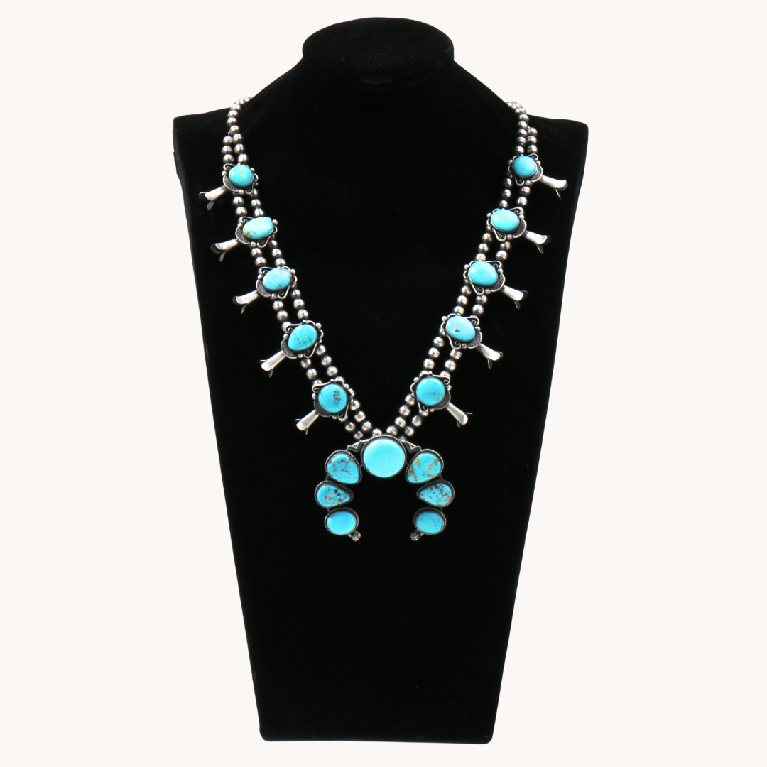 Turquoise Squash Blossom Necklace