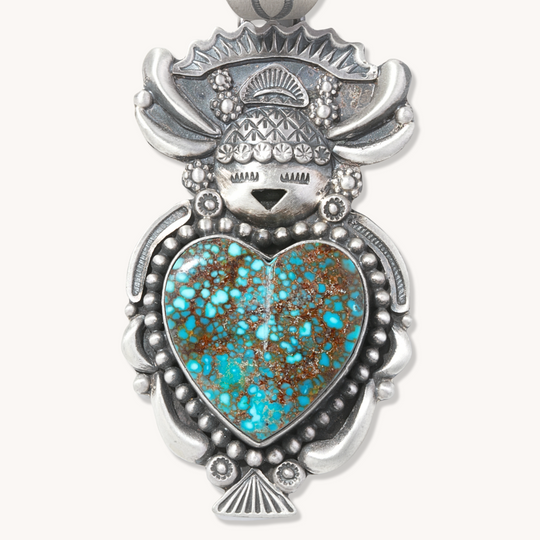 Cornmaiden Pendant with Heart-Shaped Turquoise