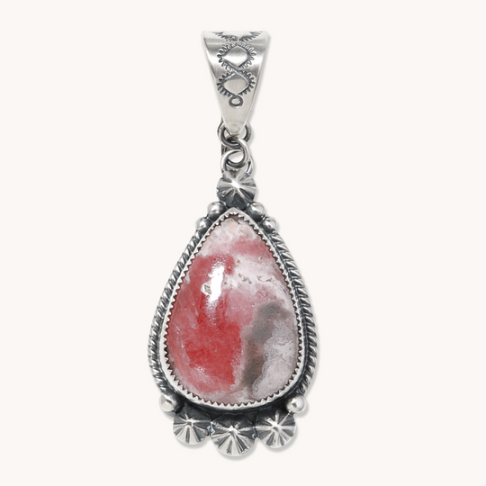 Rhodochrosite Teardrop Pendant