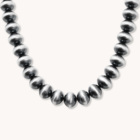 Handmade Navajo Pearls Necklace (1/2" Beads)