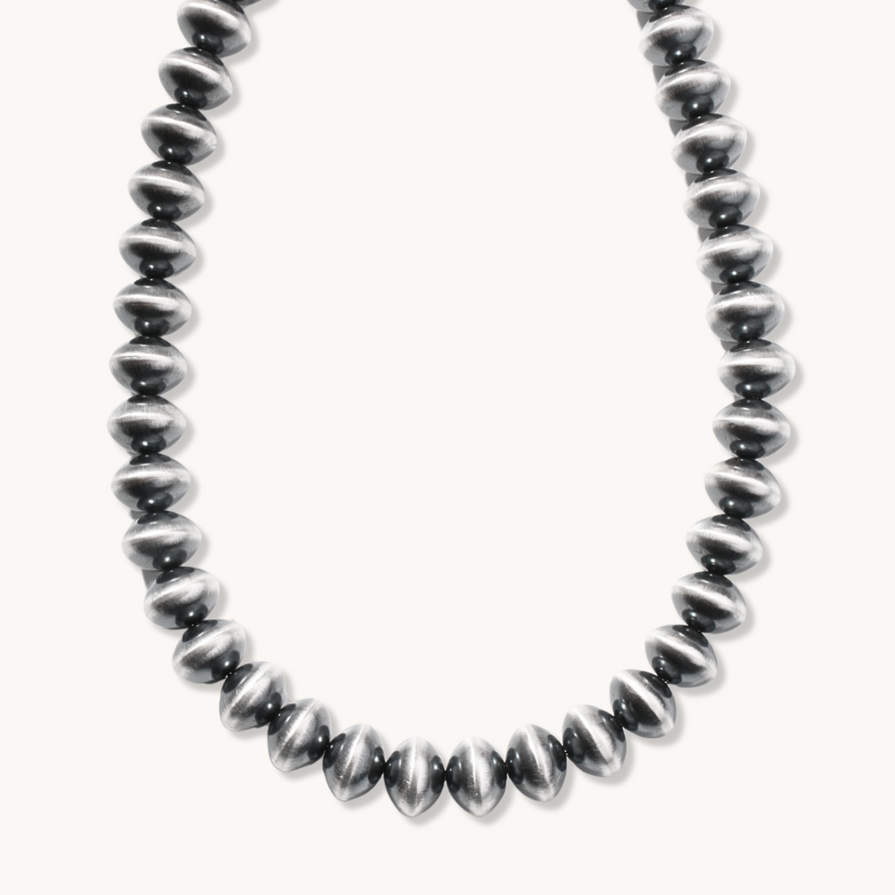 Handmade Navajo Pearls Necklace (1/2" Beads)