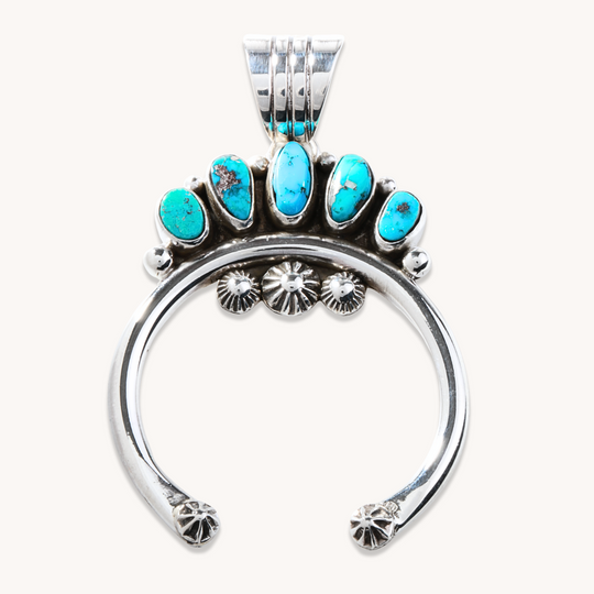 5-Stone Turquoise Naja Pendant