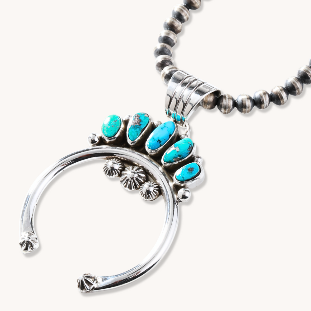 5-Stone Turquoise Naja Pendant