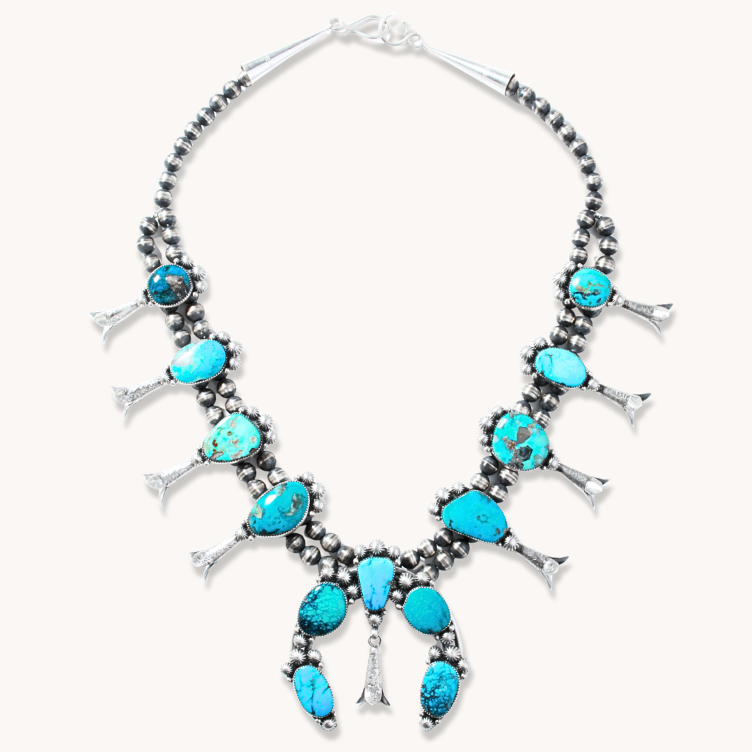 Turquoise Squash Blossom Necklace