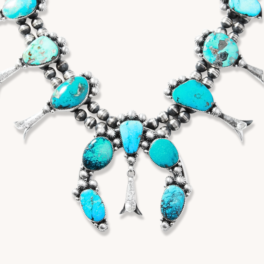 Turquoise Squash Blossom Necklace