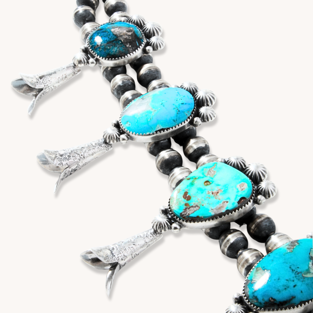 Turquoise Squash Blossom Necklace