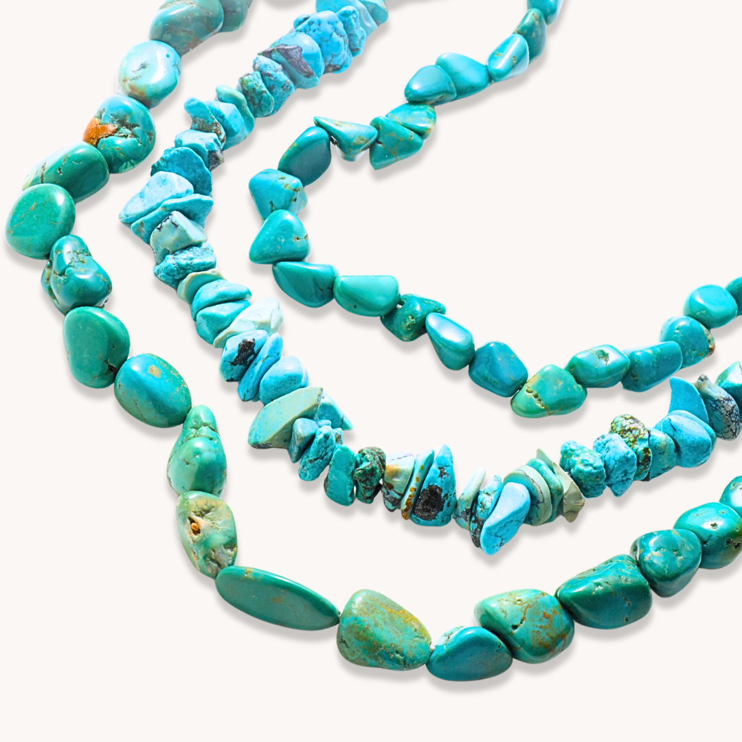 3-Strand Turquoise and Heishe Beads Necklace
